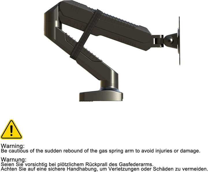 HFTEK Monitor Halter Tischhalterung für Bildschirme 15 bis 34 Zoll (6,5 kg) mit VESA 75/100 (HF12GMC