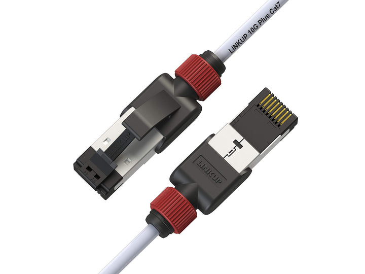 LINKUP - Getestet mit Versiv┃Cat7 Ethernet Patchkabel - 30cm (3er Pack) 10G Doppelt geschirmt RJ45 S