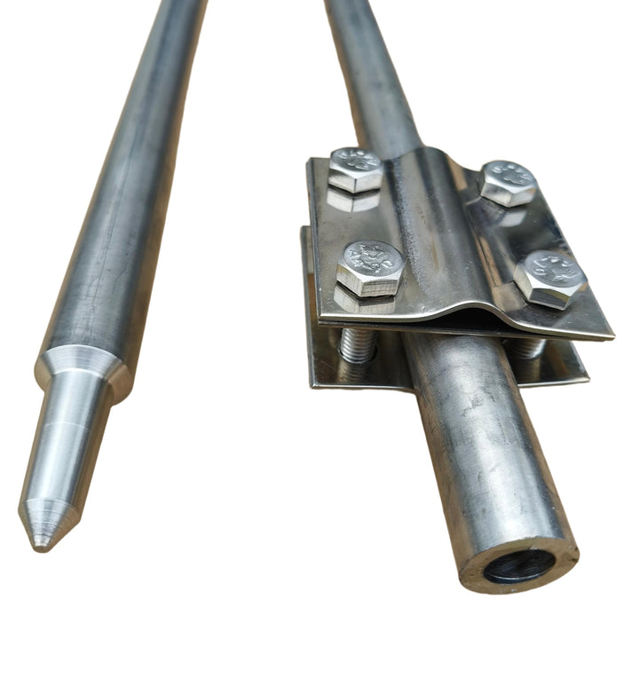 Tiefenerder Erder Erdung SET Ø20mm V2A Edelstahl - Längenauswahl (Ø20 SET 9,0m 6x1500mm), Ø20 SET 9,
