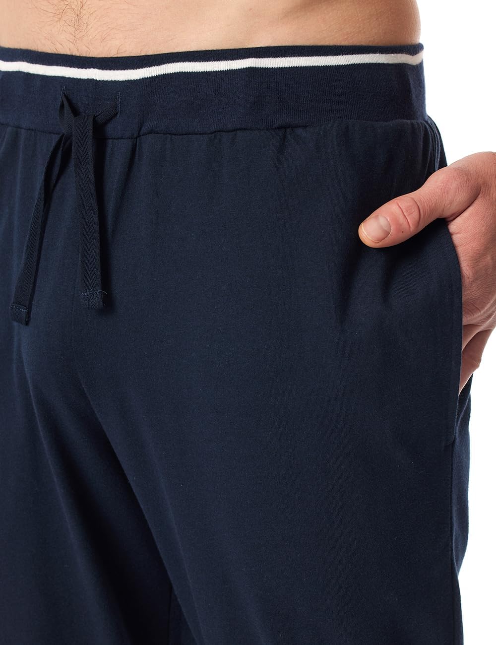 Schiesser Herren Schlafhose lang mit Bündchen - Mix + Relax - Organic Cotton 56 Nachtblau_182183, 56