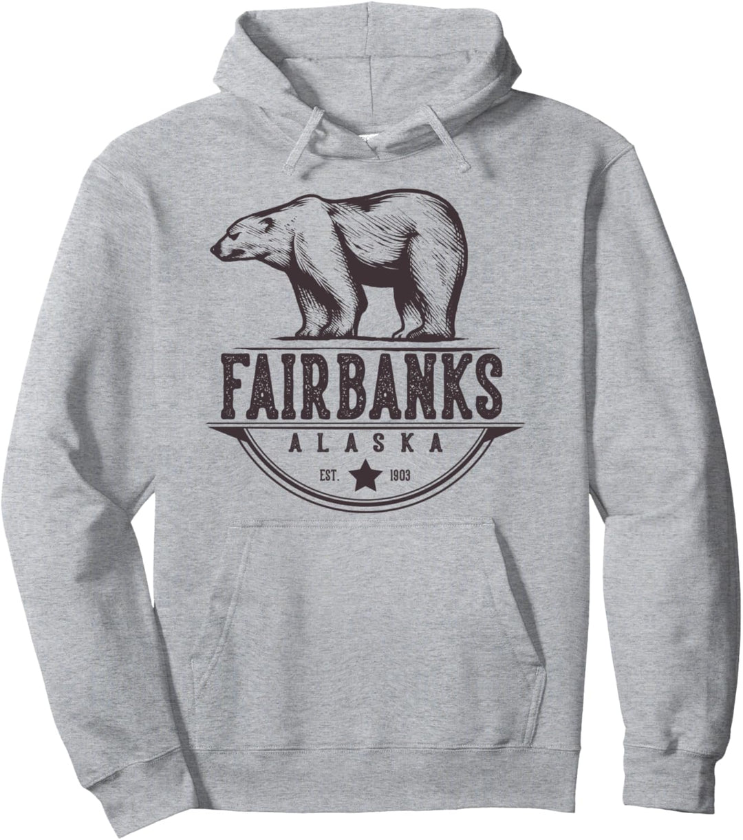 Fairbanks Alaska Bear Urlaub und Kreuzfahrt Pullover Hoodie