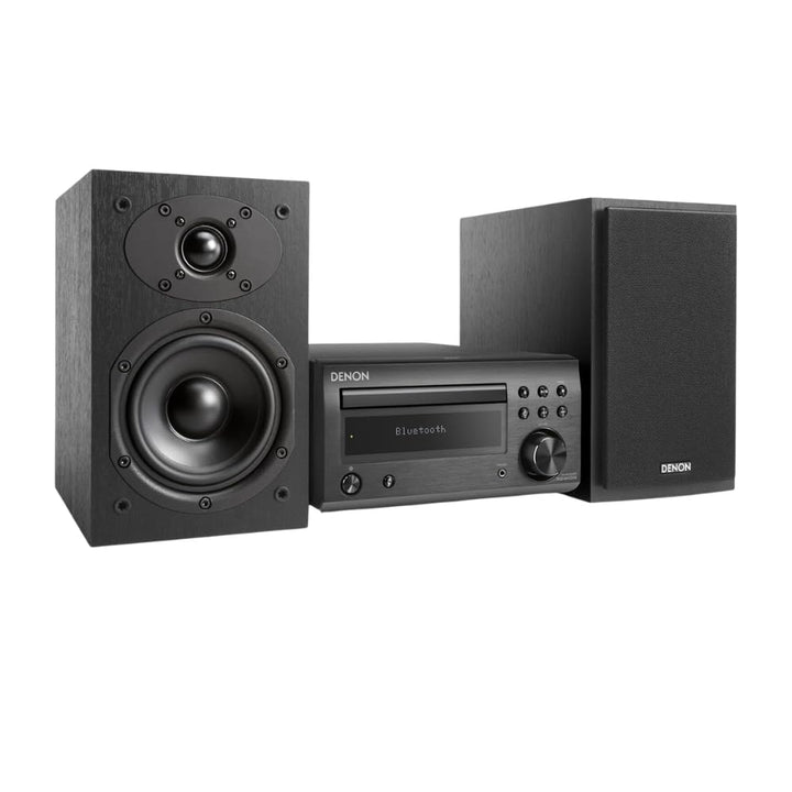 Denon D-M 41 DAB Kompaktes HiFi-System (2 x 30W Ausgangsleistung) Schwarz Schwarz HiFi Set, Schwarz
