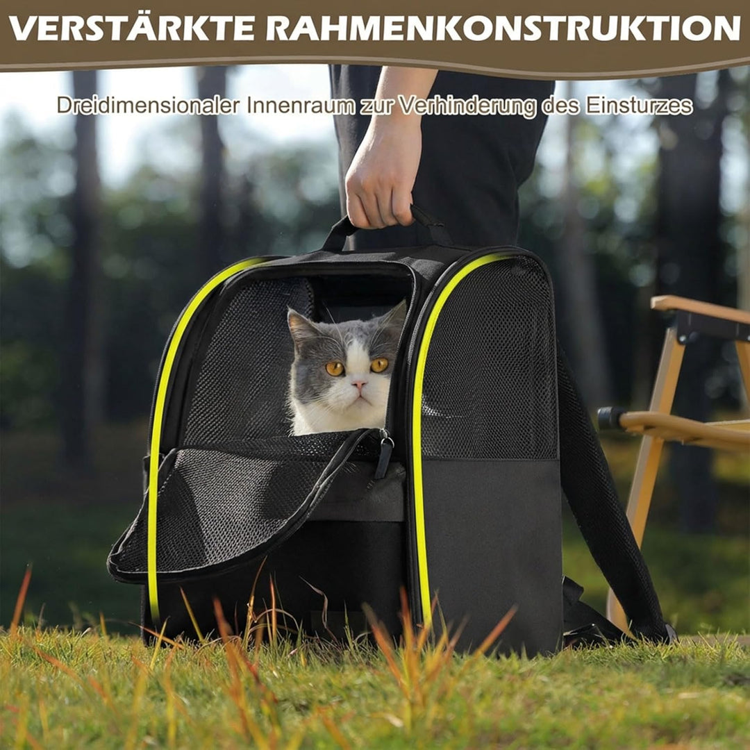 HundeRucksack und KatzenRucksack verschleissfestes bis 8kg - Haustier Rucksack mit Netzfenster für K