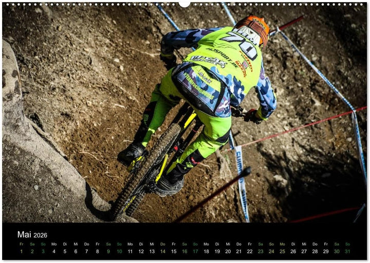 Downhill Racing 2026 (Wandkalender 2026 DIN A2 quer), CALVENDO Monatskalender: farbig, actionreich,