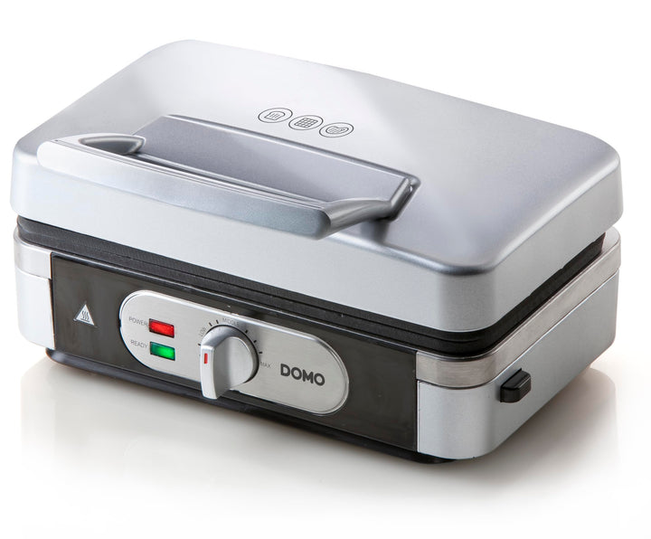 Domo DO9136C Sandwichtoaster 3-in-1, 1 Liter, Silber, Schwarz