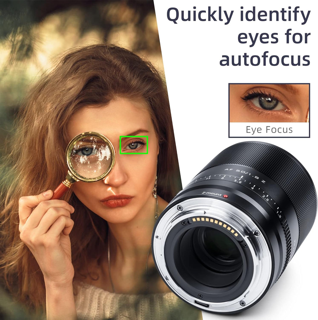 VILTROX AF 50mm f/1.8 F1.8 Z-Mount Vollformat Objektiv STM Autofokus Standard Prime Objektiv kompati