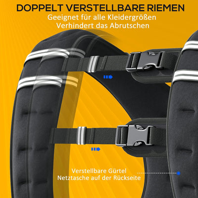 HOMCOM Gewichtsweste Weight Vest 10 kg verstellbar für Gewicht Tranning Krafttrainning Mann/Frau Oxf