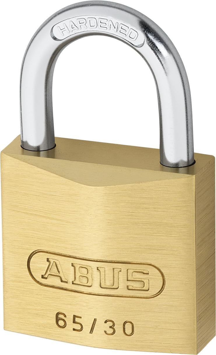 ABUS Vorhängeschloss Messing 65/30 - 4er Set, gleichschliessend - Schlosskörper aus massivem Messing