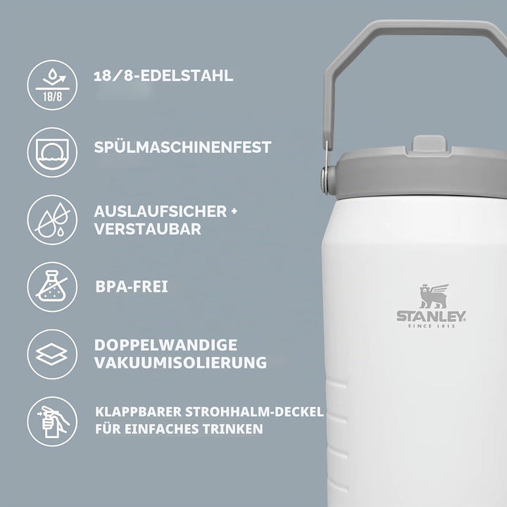 STANLEY Unisex-Erwachsene Der IceFlow Flip-Strohkrug Krug, Pool, One Size 1,2 kg Pool, 1,2 kg Pool