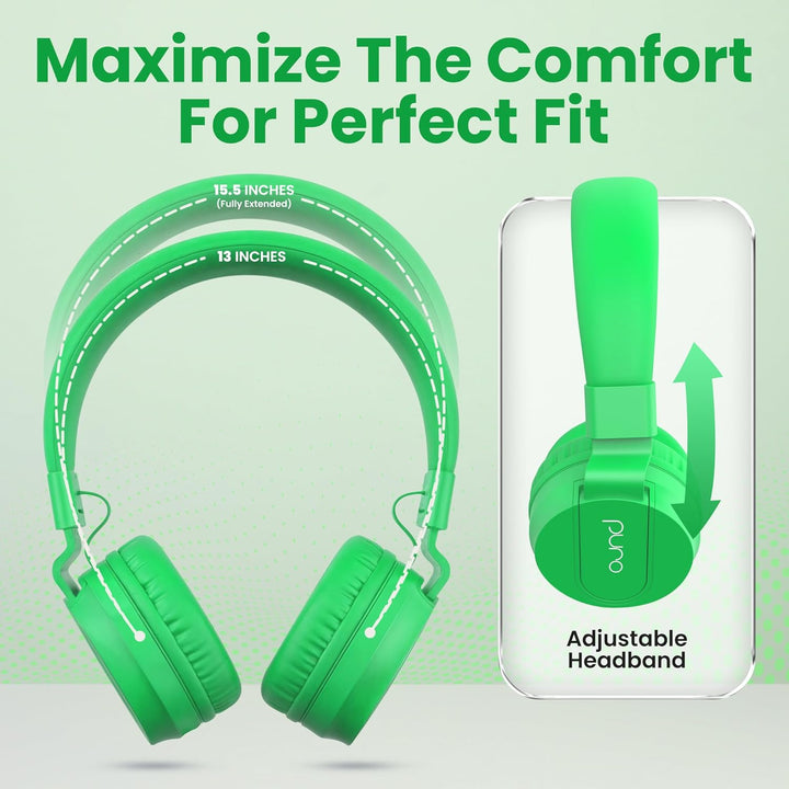 Puro Sound Labs PuroBasic Volume Limiting Wired Headphones for Kids, Boys, Girls 2+ Foldable & Adjus