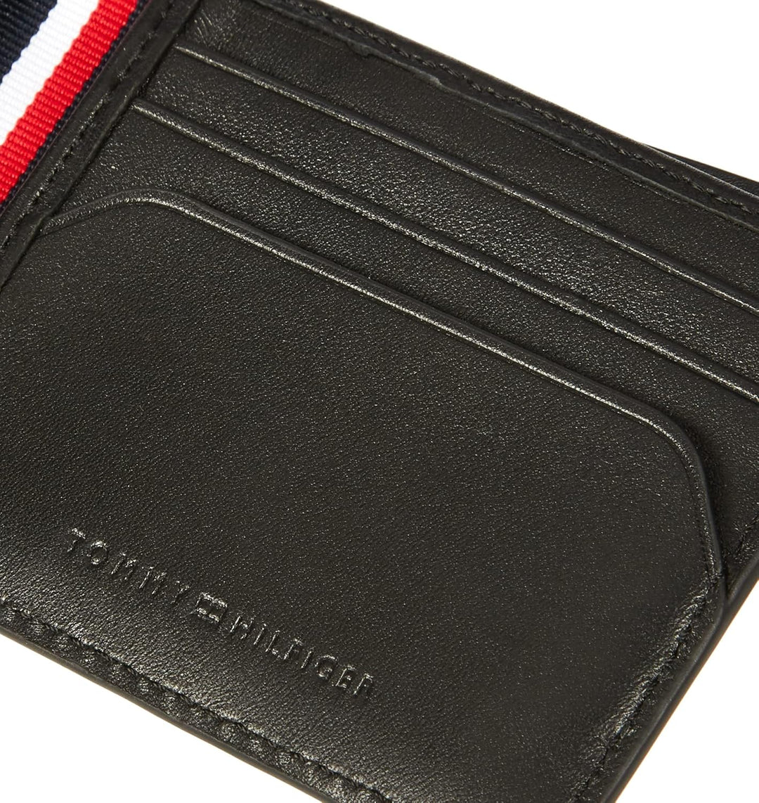 TOMMY HILFIGER Herren Th Bus Mini Cc Leder Geldbörsen, Black