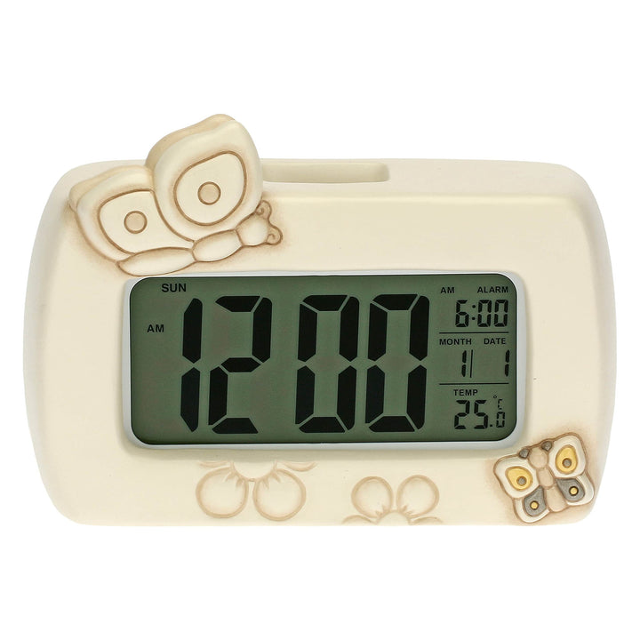 THUN - Digitaluhr mit Schmetterlingen und Blumen - Linie Elegance - Wohnaccessoires und Dekoration -