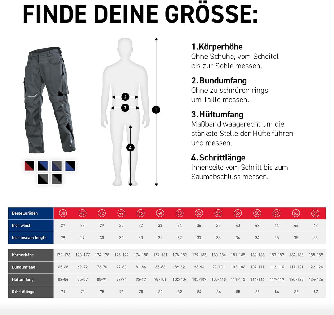 KÜBLER Workwear KÜBLER Pulsschlag Arbeitshose HIGH anthrazit/schwarz 25 Anthrazit/Schwarz, 25 Anthra