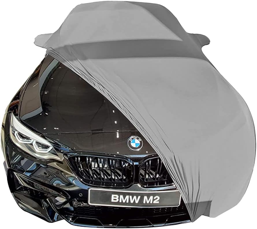 Indoor Autoabdeckung kompatibel mit BMW M2 (F87) mit Spiegeltaschen SUPER Soft Stretch