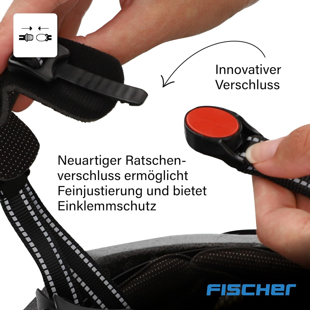 FISCHER Fahrradhelm, Radhelm, Cityhelm Urban Plus, mit integriertem LED-Rücklicht für Damen und Herr