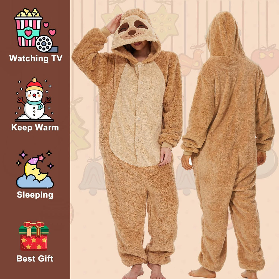 LATH.PIN Pyjamas Jumpsuit Panda Unisex Erwachsene Tier Onesie Cosplay Halloween Karneval Kostüme Dam