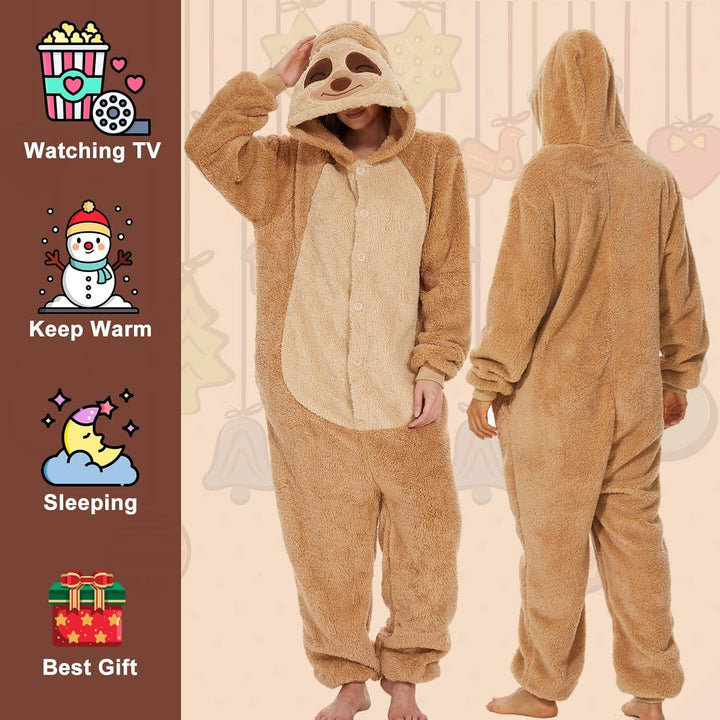 LATH.PIN Pyjamas Jumpsuit Panda Unisex Erwachsene Tier Onesie Cosplay Halloween Karneval Kostüme Dam
