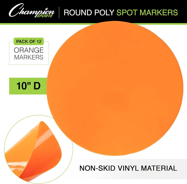 Champion Sports Poly-Punktmarker. 23 cm gelb, 23 cm gelb