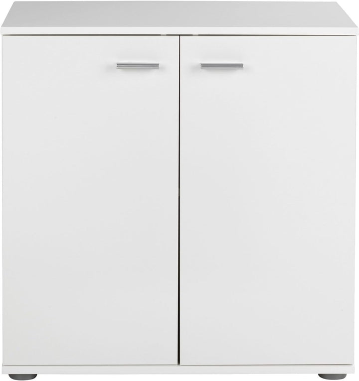 Home4You Kommode mit 2 Türen - Weiss matt - 71 cm breit - Sideboard Mehrzweckschrank