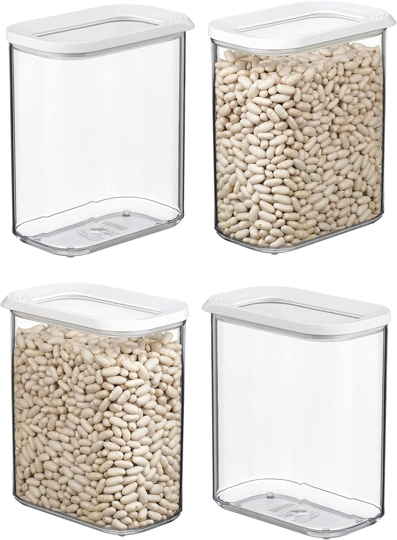 Mepal 4-TLG Vorratsdosen Spar-Set Modula 1500 ml Weiss Vorratsdose Frischhaltedose - ideal für die A