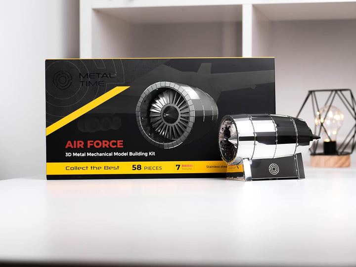 Metal-TIME Jet Engine Turbine, 3D Metall Puzzle, Jet Engine Assemble Model Kit, 3D Metall Modell DIY