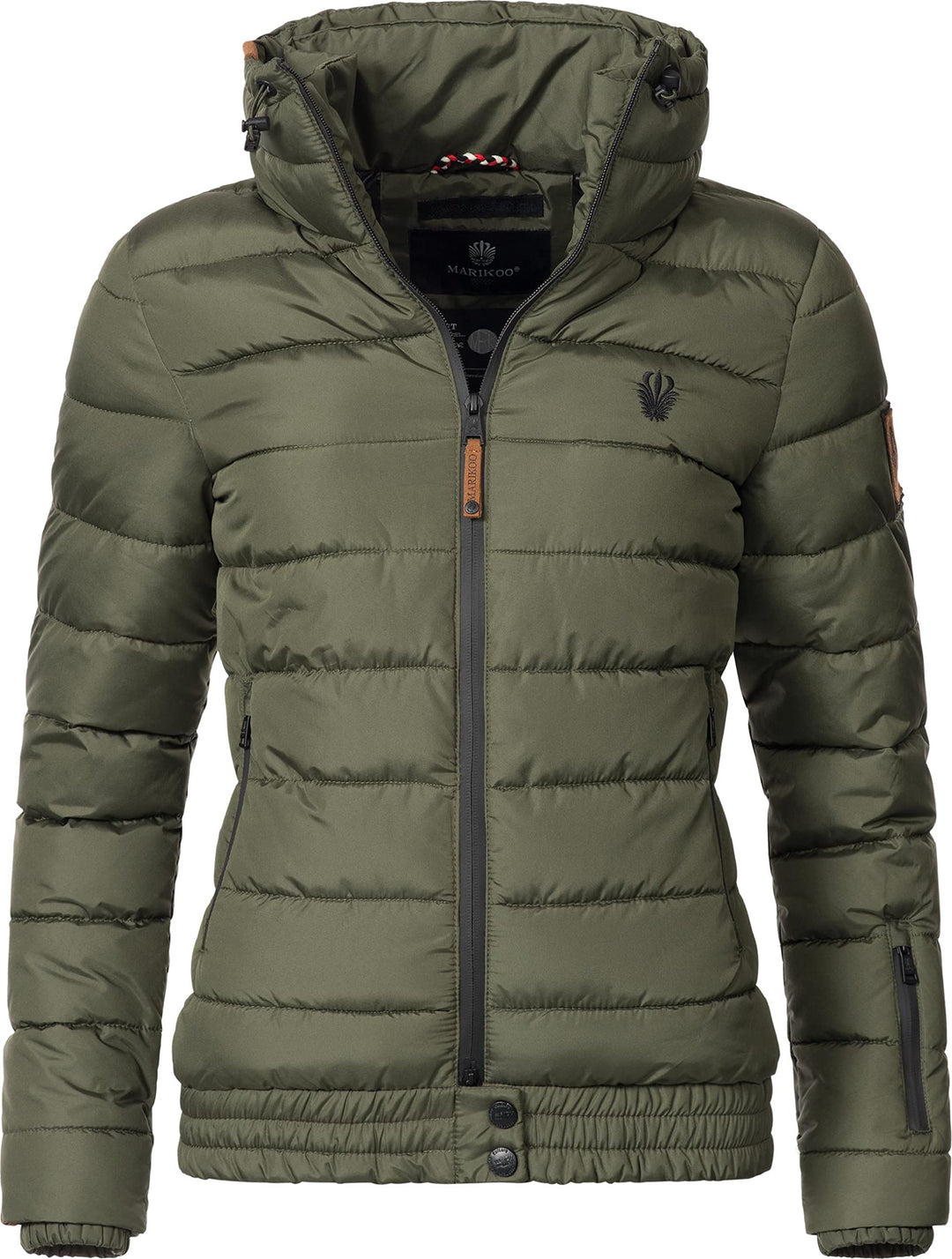MARIKOO Damen Winter Steppjacke Poison XS-XL S Forest Green, S Forest Green