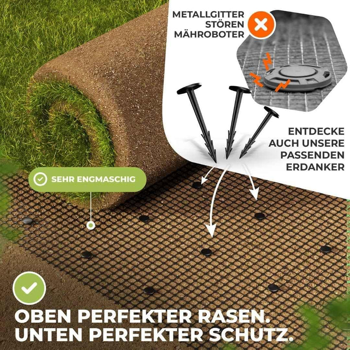 Florade® Premium Maulwurfgitter | 270g/m² | Effektiver Schutz für den Garten | Robust, langlebig, le