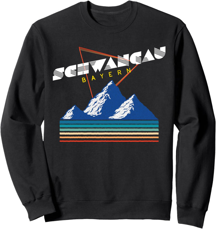 Schwangau Bayern Deutschland Retro Ski Sweatshirt