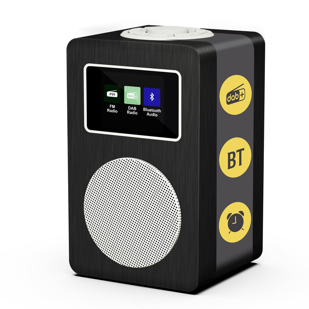 MangoKit MD4 DAB Radio mit Bluetooth,DAB Plus Digitalradio,UKW Radio,Küchenradios,Netz- und Batterie