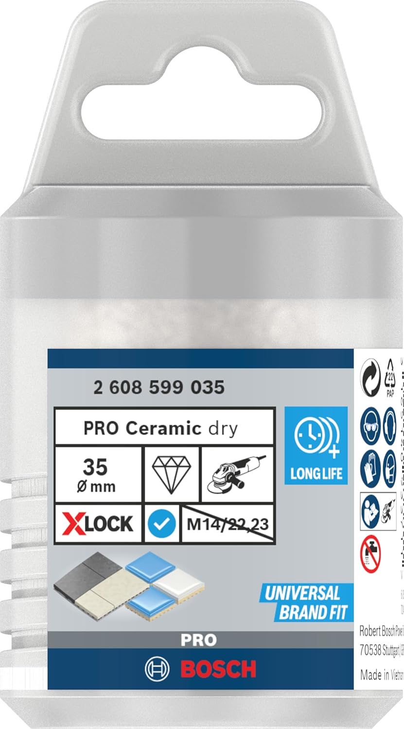 Bosch Accessories 1x Diamanttrockenbohrer Best (für Keramik, X-LOCK, Dry Speed, Ø 35 mm, Arbeitsläng