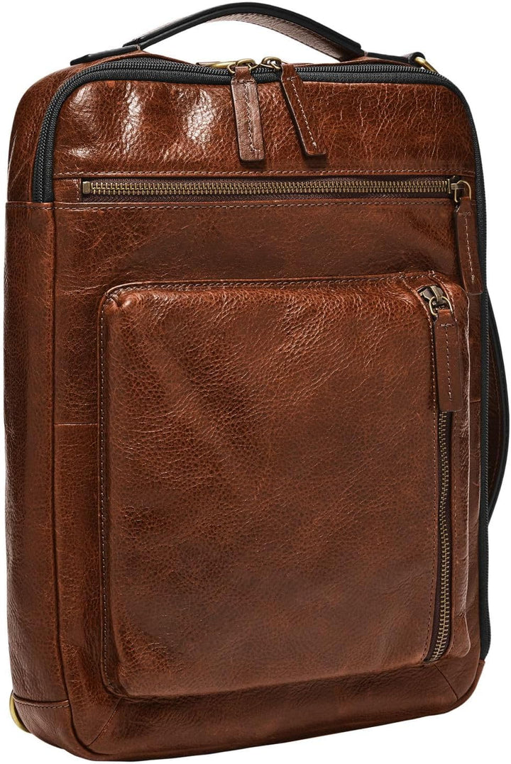 Fossil Herren Buckner Lederrucksack Braun, Braun