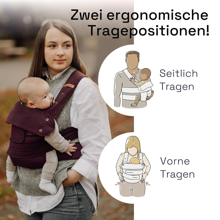 marsupi Babytrage Classic 2.0 – leichte Babytrage für Neugeborene ab 3,5 kg und Kleinkinder bis 15 k