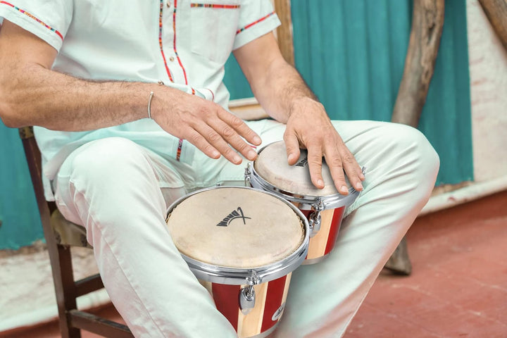 XDrum Bongos Retro - 2 Trommeln mit 16,5 cm (6,5") und 19 cm (7,5") Durchmesser - Bongotrommeln mit