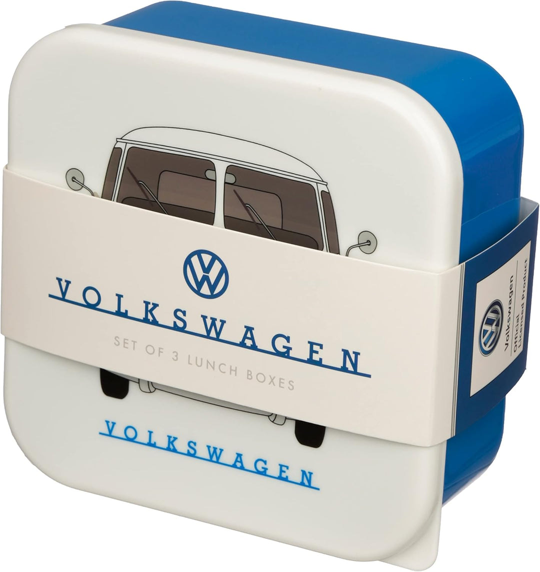 Puckator 3er Set Lunchboxen Volkswagen VW T1 Camper Bus M/L/XL, multi, LBOX47