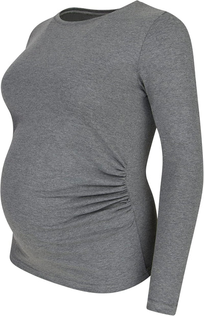 M.M.C. Umstandsshirt 3er Set unifarben Umstandsmode Schwangerschaft Schwangerschaftsshirt, Langarm S
