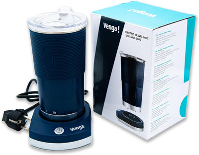 Venga! Elektrischer Reisewasserkocher + Becher “to go“, 380 ml, regelbare Temperatur, Warmhaltefunkt