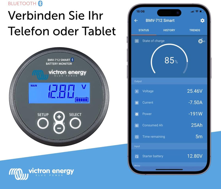 Victron Energy BMV-712 Smart Batterie Monitor (Grau) BMV 712 Smart - Bluetooth, BMV 712 Smart - Blue