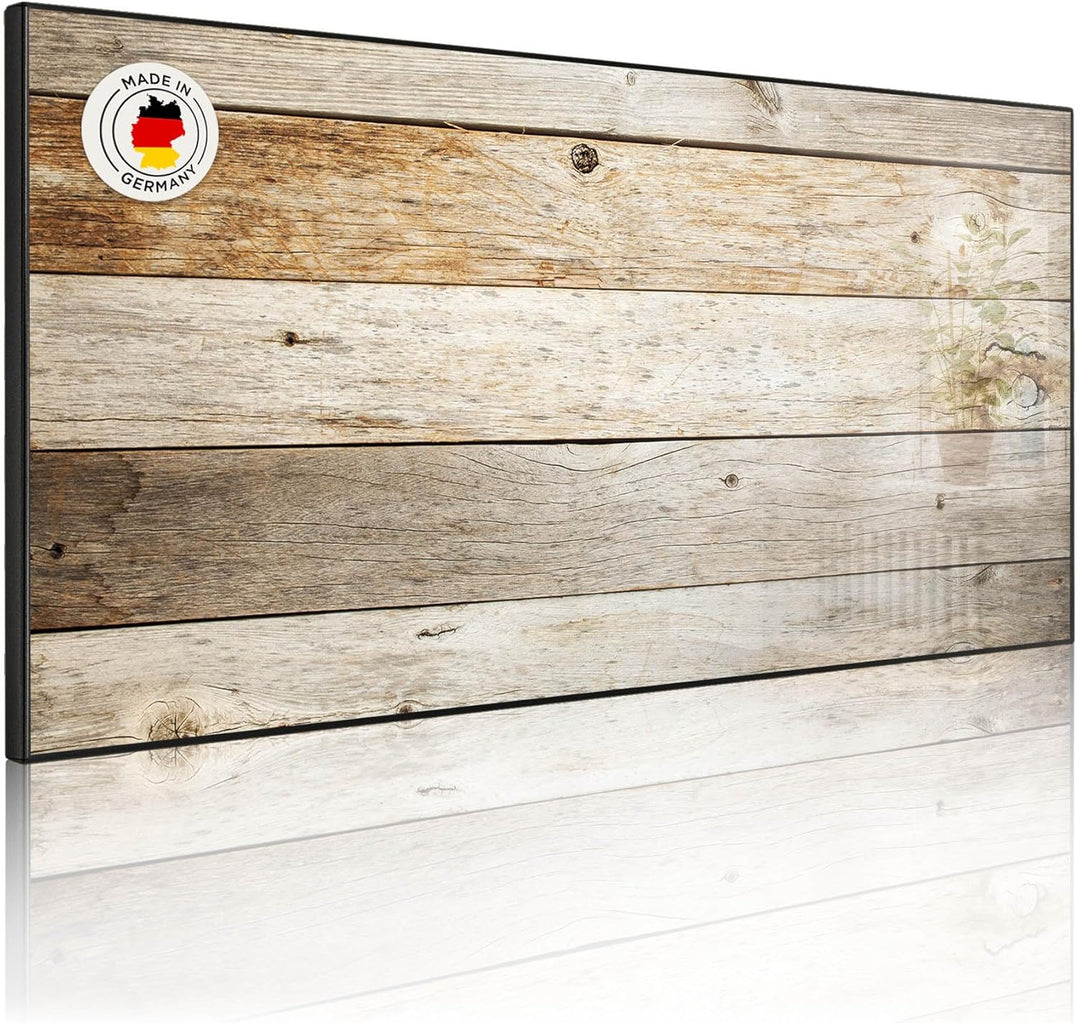 banjado Magnettafel schwarz 78 x 37cm / Magnetwand Metall/Magnetpinnwand als Memoboard/Pinnwand Magn