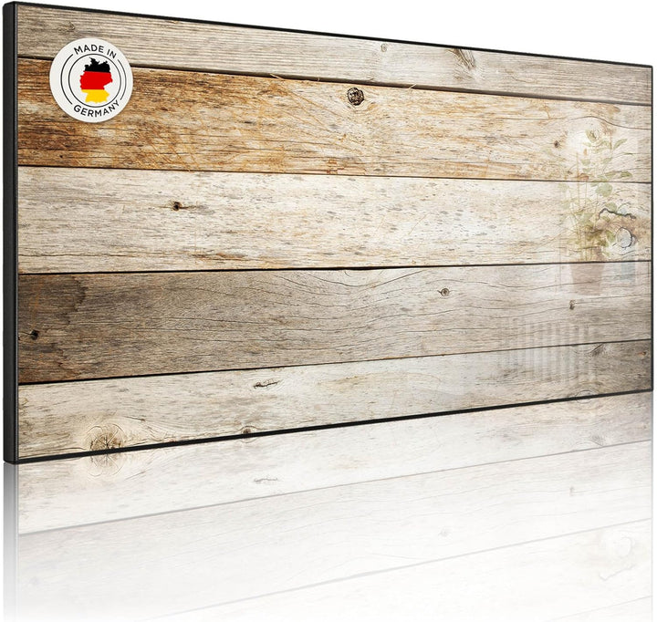 banjado Magnettafel schwarz 78 x 37cm / Magnetwand Metall/Magnetpinnwand als Memoboard/Pinnwand Magn