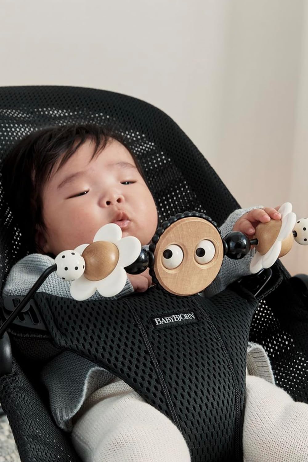 BabyBjörn Spielzeug für Babywippe, Fröhliche Augen Schwarz & Weiss Fröhliche Augen Schwarz & Weiss S