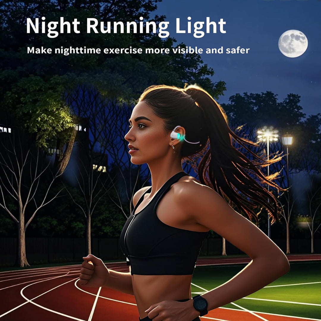 EJEAS X3 Air Conduction Sport Kopfhörer, Bluetooth 5.3 Open-Ear Kabellose Kopfhörer, mit Nachtlaufli