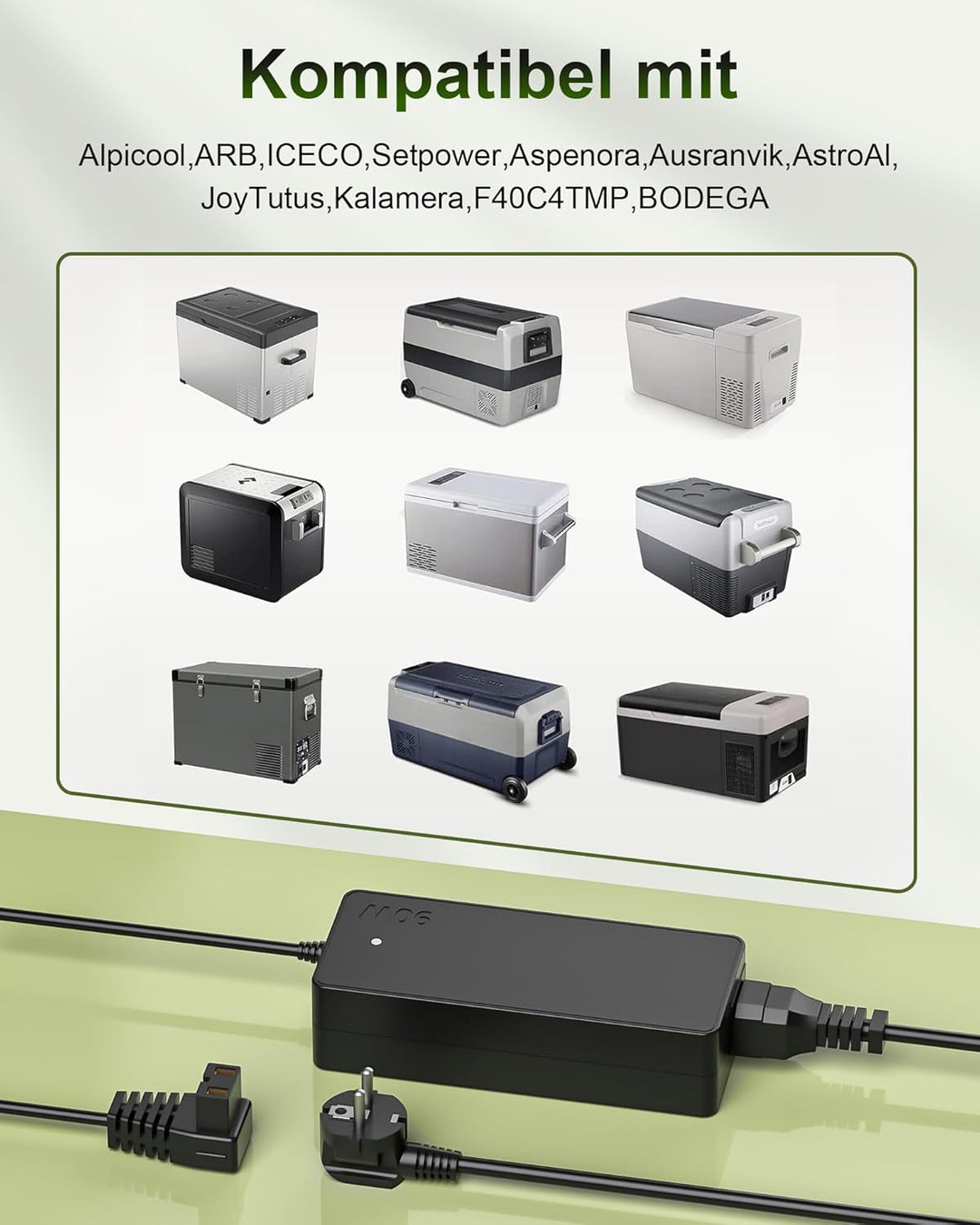 14.5V6A Netzteil Ladegerät Kühlbox kompatibel mit Dometic,Alpicool, ARB, ICECO, Setpower, Aspenora,