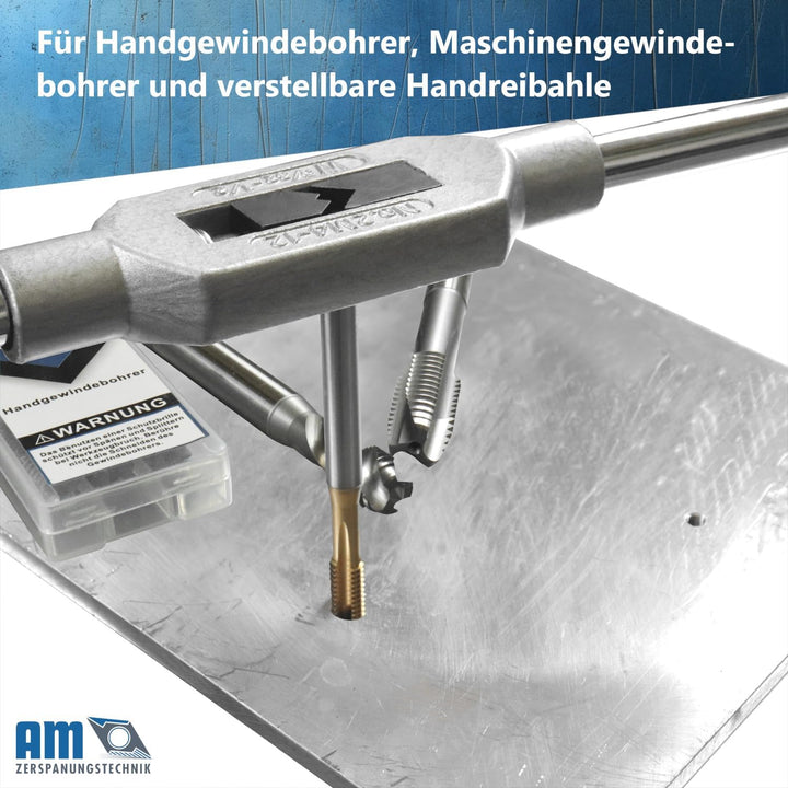 Windeisen | verstellbares PRO Windeisen für Gewindebohrer | Auswahl verschiedener Halter, verstellba