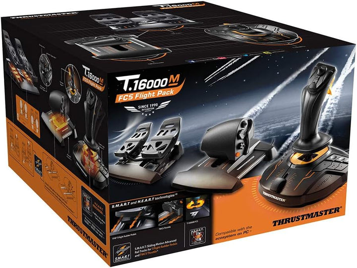 Thrustmaster T16000M FCS Flight Pack - Joystick, Throttle und Rudder Pedals für PC