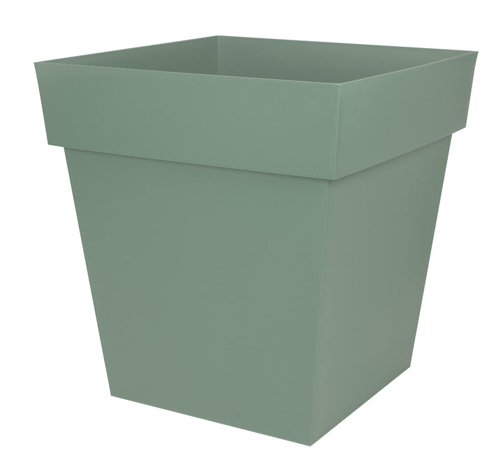EDA - Blumentopf Toskana, quadratisch, 50 cm – Volumen 87 l – 49,5 x 49,5 x 52,5 cm – Lorbeergrün 49