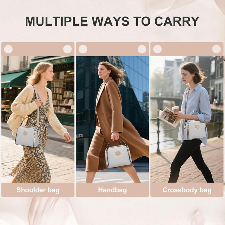 Miss Lulu Umhängetasche Damen Schultertasche Handtasche Crossbody Taschen Henkeltasche Mädchen PU Le