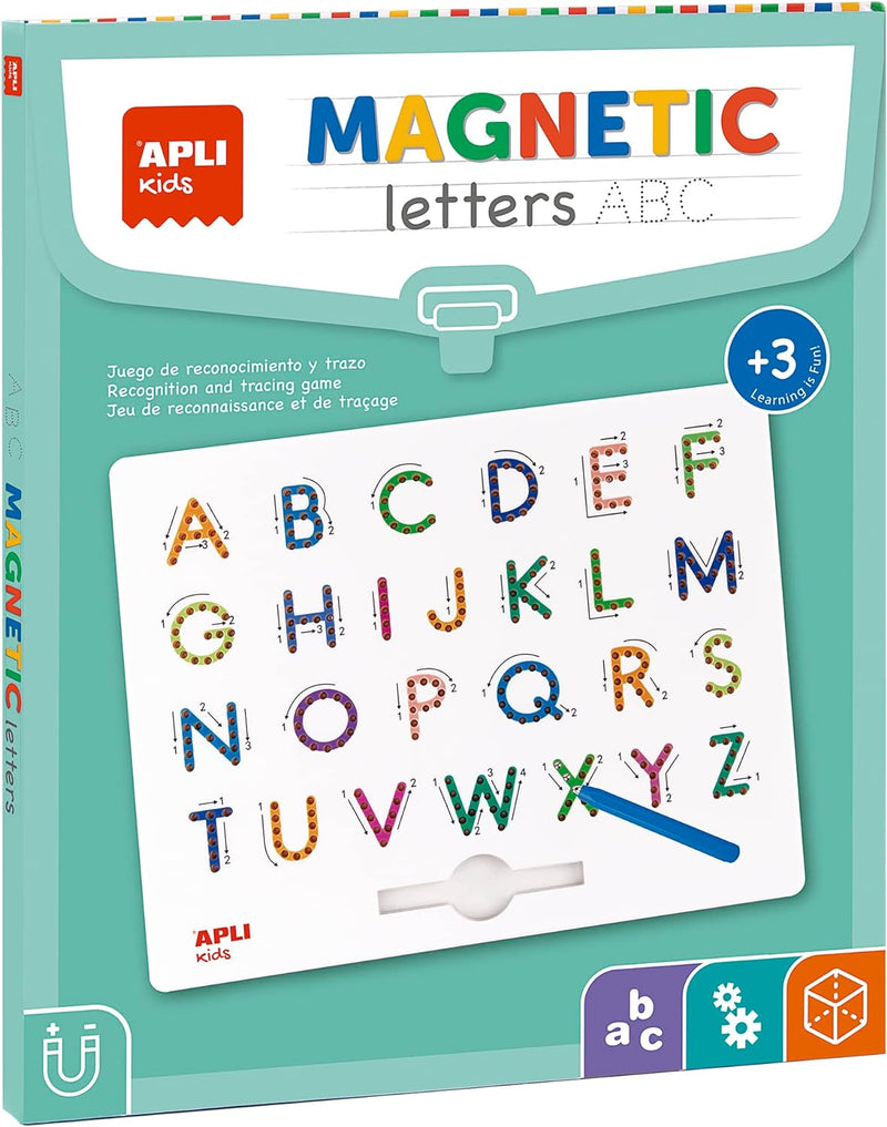 APLI Kids 19263 - Magnetische Lerntafel - ABC Buchstaben - Lernen Sie Alphabet zu schreiben, inklusi