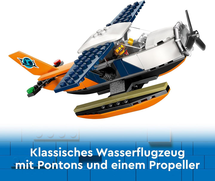 LEGO City Dschungelforscher-Wasserflugzeug, Spielzeug für Kinder, Dschungel-Spielzeug mit Minifigure