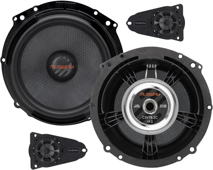 Musway CSVT8.2C | 20 cm (8') Fahrzeugspezifisches Lautsprecher System für Volkswagen T5 / T6 Vans