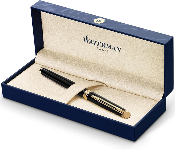 Waterman Hémisphère Füller | Mattschwarz mit Zierteile aus 23 K Gold | Füllfederhalter mit mittlere